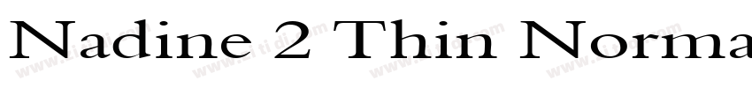 Nadine 2 Thin Normal字体转换